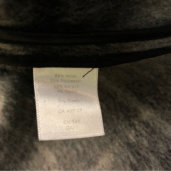 Talbots Grey Plaid Wool Blend Cape Coat Women’s S/M - Picture 4 of 4